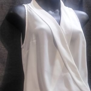 White House black market sleeveless deep v neck top new with tags XS
